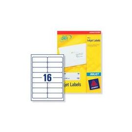 AVERY BoÃ®te de 400 étiquettes adresses jet d encre 99.1x33.9 blanches J8162-25