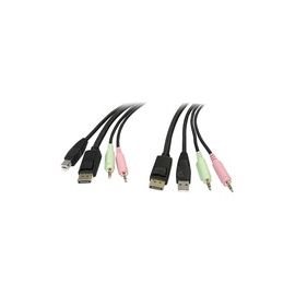 6ft 4-in-1 USB DisplayPort KVM Switch Cable