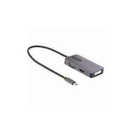 USB C Video Adapter, USB C to HDMI DVI VGA Adapter, 4K 60Hz, Aluminum, Video Display Adapter, USB Type C Travel Adapter
