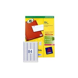 AVERYL MINI LABELS+ 84TV WHITE