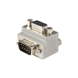 Right Angle DB9 to DB9 Serial Cable Adapter Type 2 - M/F. This Right Angle DB9 to DB9 Serial Cable Adapter features one Right Angled DB9 Male serial connector and one standard DB9 female serial connector - a convenient solution for connecting serial devic