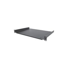 1U Server Rack Cabinet Shelf - Fixed 12" Deep Cantilever Rackmount Tray for 19" Data/AV/Network Enclosure w/cage nuts, screws