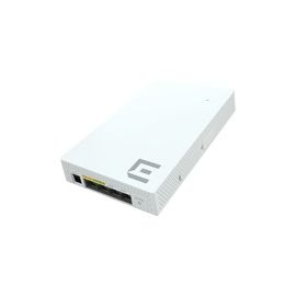 ExtremeCloud IQ Indoor WiFi6 Wallplate 2x2 radios with Dual 5GHz and 4 GE Ethernet ports with POE Out. Integrated light/power sensors BLE. AI/ML green mode. Internal antennas. Domain EMEA and Rest Of World