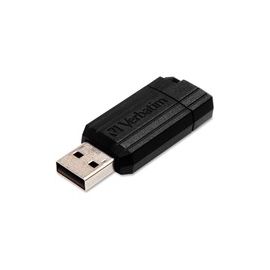 USB 2.0 Drive, Push-Pull Slide, 64GB, Black