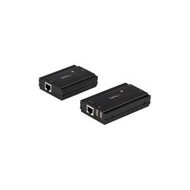 4 Port USB 2.0 extender kit connects 4 USB devices up to 330ft (100 meters) over CAT5e/CAT6 ethernet cable (RJ45) with data transfer rates up to 480Mbps - USB Extender with durable extruded aluminum and metal housing ideal for commercial applications