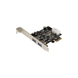 2 Port PCI Express (PCIe) SuperSpeed USB 3.0 Card Adapter with UASP - LP4 Power