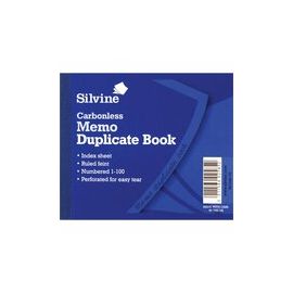 SILVINE DUP BOOK 4.1X5 MEMO NCR 703-T