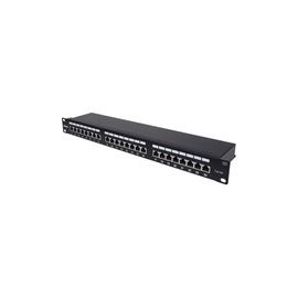 CAT6A PATCH PANEL 24-PORT FTP- 1U SHIELD 90/DEG TOP/PUN DWN BLK