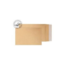 Purely Packaging Gusset Pocket Peel and Seal Manilla 140gsm 381x254x25mm (Pk 125)