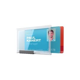Pushbox Duo Card Holder, 2-Card, 10/Bx, Clear