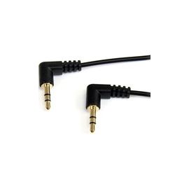 1 ft Slim 3.5mm Right Angle Stereo Audio Cable - M/M