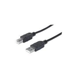 USB 2.0 DEVICE CABLE TYPE-A MA TYPE-B MALE 1 M (3 FT.) BLACK