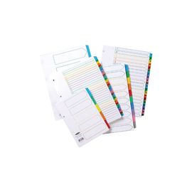 Concord Index 1-12 A4 Extra-Wide for Punched Pocket White with Multi-Colour Tabs 09801/CS98