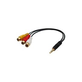 ADAPTER AV 3XRCA A JACK 3,5 STEREO & COMPOSITE VIDEO