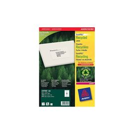 AVERY RECY AD LSR LBL 99.1X67.7 P100 WHT