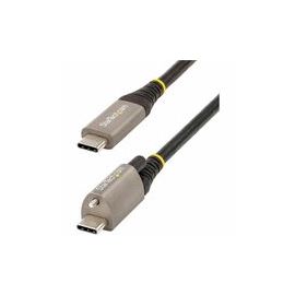 20in 50cm Top Single Screw Locking USB C Cable 10Gbps, USB 3.1/3.2 Gen 2 Type-C Cable, 5A/100W PD, DP Alt Mode, USB-C to C Cord