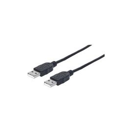 USB 2.0 A TO AMALE/MALE1M BLACK POLYBAG