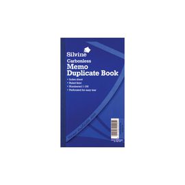 Silvine Duplicate Book Carbonless Memo 1-100 210x127mm Ref 701 [Pack 6]