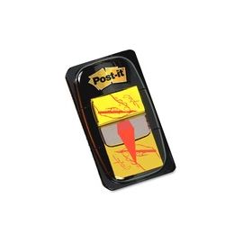 Sign Here Icon Post-it Flags, 1/2"x1-3/4" , 50Flags, Yellow