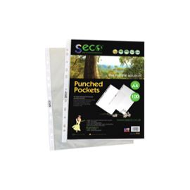 SSECO 80 MICRON PUNCHED POCKETS PK50