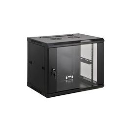 19IN WALLMOUNT CABINET 15U -770X600X600MM ASSEMBLED BLACK