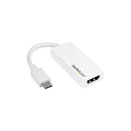 USB-C to HDMI Adapter - USB Type-C to HDMI Converter for Computers with USB C - USB Type C Video Adapter - White - 4K 60Hz