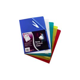 Rexel Nyrex Cut Flush Folder A4 PVC Blue Pack of 25 CA4C 12161BU