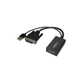 DVI to DisplayPort Adapter with USB Power - DVI-D to DP Video Adapter - DVI to DisplayPort Converter - 1920 x 1200