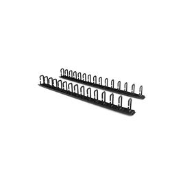 Vertical Cable Organizer with D-Ring Hooks - Vertical Cable Management Panel - 0U - 6 ft.