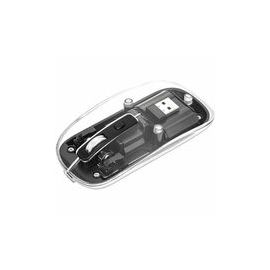 TRANSPARENT/BLACK WIRELES MOUSE 2.4GHZ BLACK USB-A 1200DPI