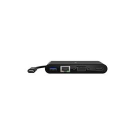 USB-C TO GIGABIT-ETHERNET/HDMI VGA/USB-A ADAPTER BLACK