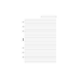 FILOFAX A5 REFILL WHT RULED SHTS 343008