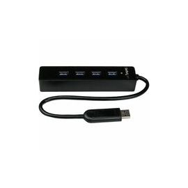 4 Port Portable SuperSpeed USB 3.0 Hub with Built-in Cable