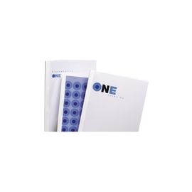 Cartelline termiche Silk white dorso 6mm formato A4  trasparente/bianco(conf.100)