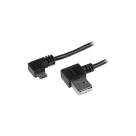 2m 6 ft Micro-USB Cable with Right-Angled Connectors - M/M - USB A to Micro B Cable