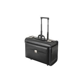 Alassio Silvana Trolley Pilot Case Laptop Compartment 2 Combination Locks Leather-look Black Ref 92301