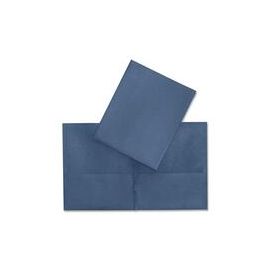 Double Pocket Portfolios, 8-1/2"x11" , 25/PK, Dark Blue