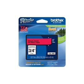 Lettering Tape, 3/4" Size, Black/Red