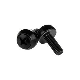 M6 x 12mm - Screws - 50 Pack, Black - M6 Mounting Screws for Server Rack & Cabinet
