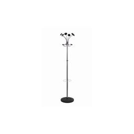 Coat Stand,6 Round Pegs/6 Hooks,70-1/2" H,Stainless Steel