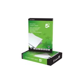 5 Star Copier Paper Recycled Ream-Wrapped 80gsm A4 White [5 x 500 Sheets]