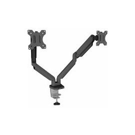 Dual Monitor Arm, 33"x12"x24-1/4" , Black