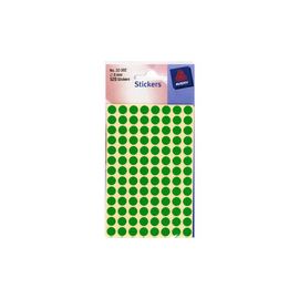 Avery Packets of Labels Diam.8mm Green Ref 32-302 [10x520 Labels]