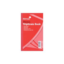 SILVINE TRIPLICATE BOOK 8.1X5 MEMO 605