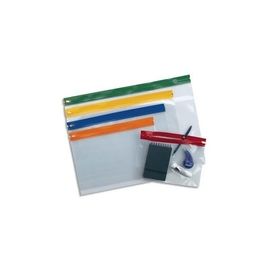 SNOPAKE Paquet de 25 sachets Ã  Zip métal format A4 ++ 40.5x26cm. Coloris transparent Zip couleur assortis