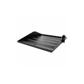 2U Vented Server Rack Cabinet Shelf - Fixed 20" Deep Cantilever Rackmount Tray for 19" Data/AV/Network Enclosure w/Cage Nuts
