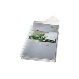 LEITZ Sachet de 5 pochettes plan en PVC 170 µ grainé, peut contenir jusqu'Ã  200 feuilles