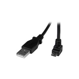 2m Micro USB Cable - A to Down Angle Micro B