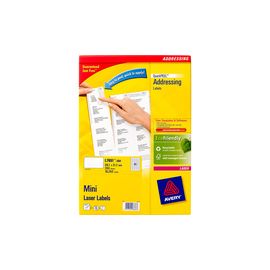 Avery Laser Mini Address Label 65TV Pack of 250 White L7651-250 (FSC)