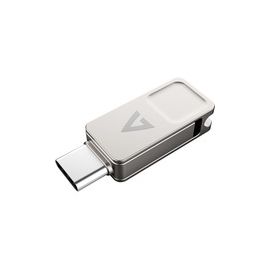 64GB TYPE-C+USB 3.2 GEN1 SILVER USB A FLASH DRIVE + TYPE-C